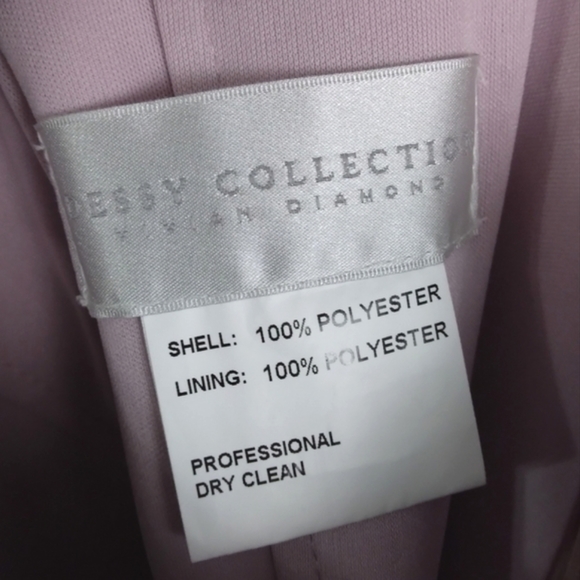 NWT Dessy Collection Vivian Diamond 2882 in suede rose $248 - Picture 5 of 6